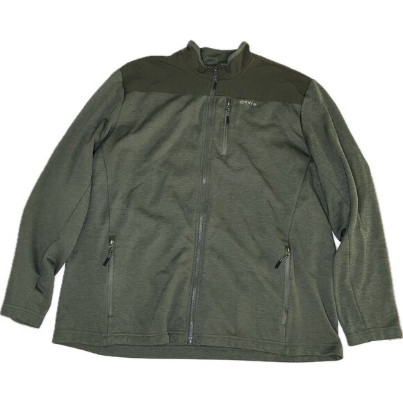 Orvis Men's Bonded Mesh Full-Zip Jacket (Thyme Green XXL - Picture 2 of 8